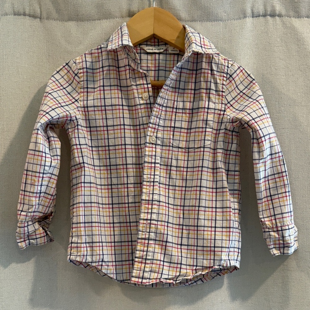 Janie & Jack Plaid Kids Shirt